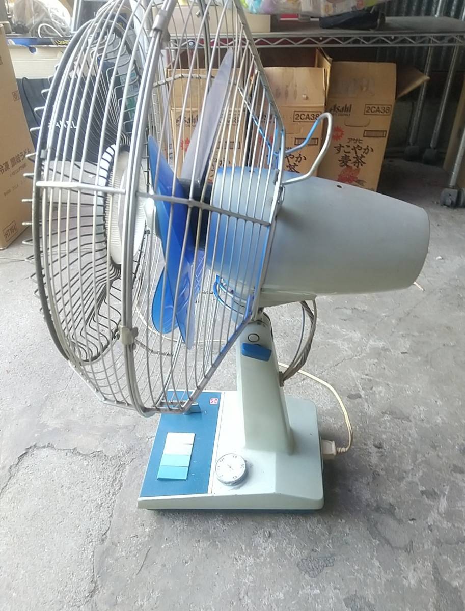 【動作品】ナショナル 昭和レトロ 扇風機 F-30CH 松下電器 ヴィンテージ 昭和レトロ ナショナル 扇風機 F-30EL 5A3 鉄製 青 三枚羽 当時物