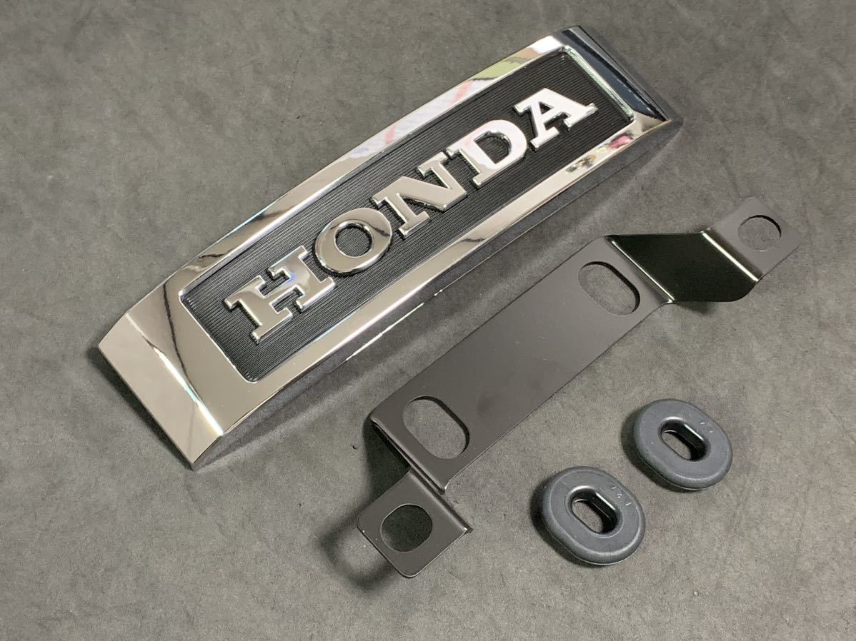 CB750four メッキ 三つ又 エンブレムセット K0～K6 新品即決 ステムカバー エンブレム （ステー ゴム付き）