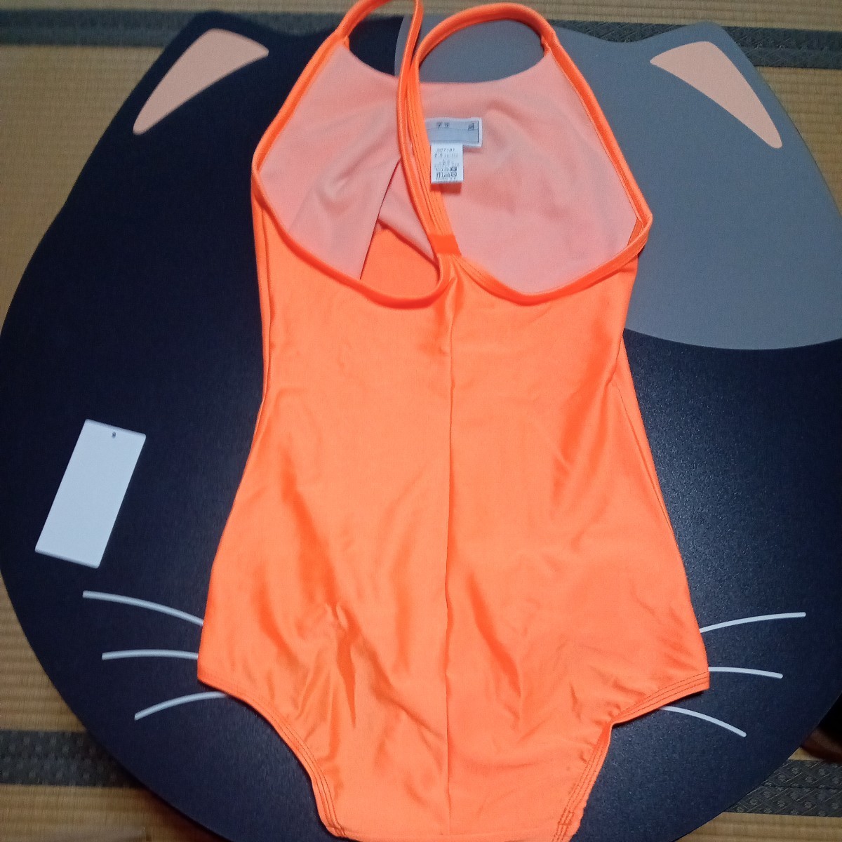 オレンジスクール水着。新品・未使用品。女子。size-LL。 スクール水着