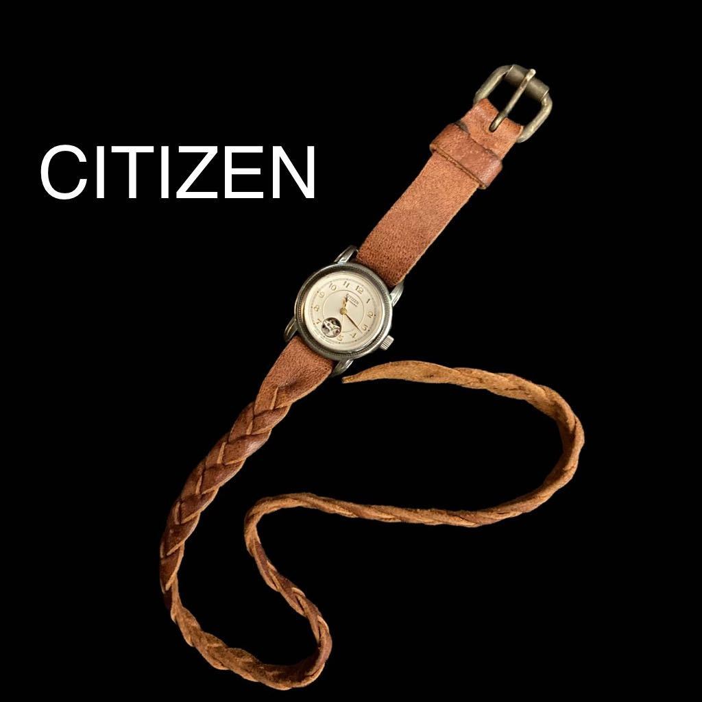 稼働品 CITIZEN 6638A手巻き 裏スケ sv925×ss 17石 腕時計 の入札履歴
