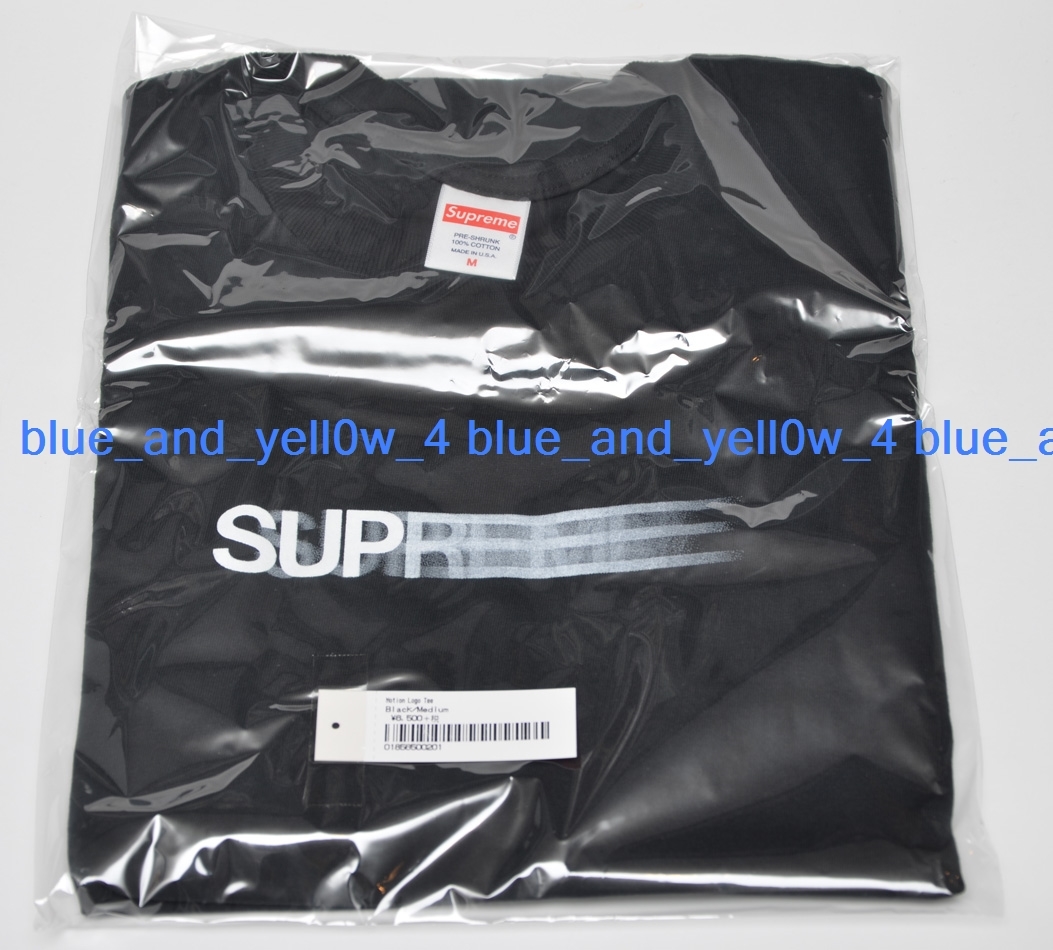 ■新品 国内正規品 Mサイズ Supreme Motion Logo Tee Black モーションロゴ Tシャツ 黒 Medium
