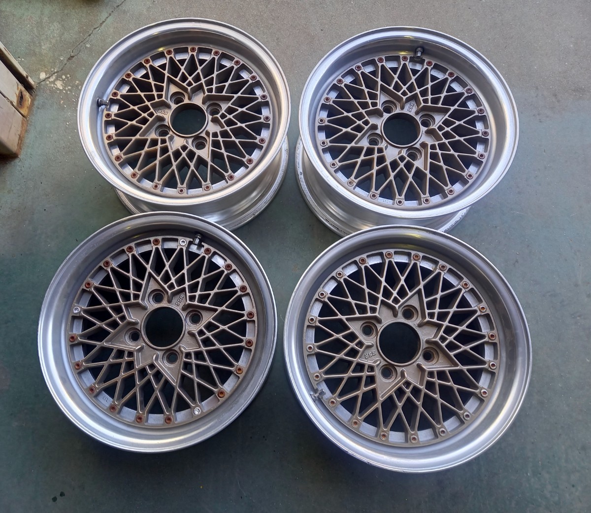 旧車 SSR Speed star スピードスター メッシュ 15インチ 4本 6.5J 