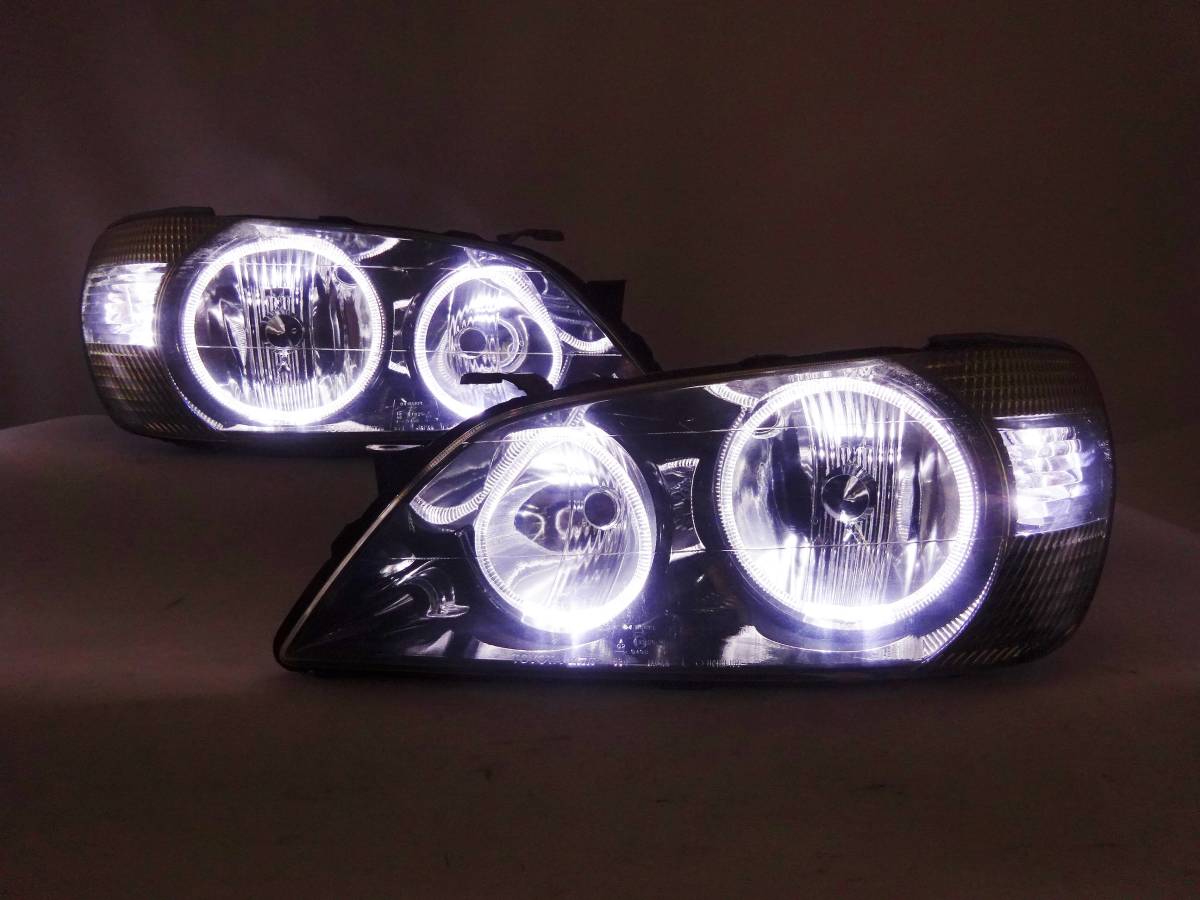 希少 ブラック アルテッツァ GXE10W GEX10 前期 LED イカリング ヘッド