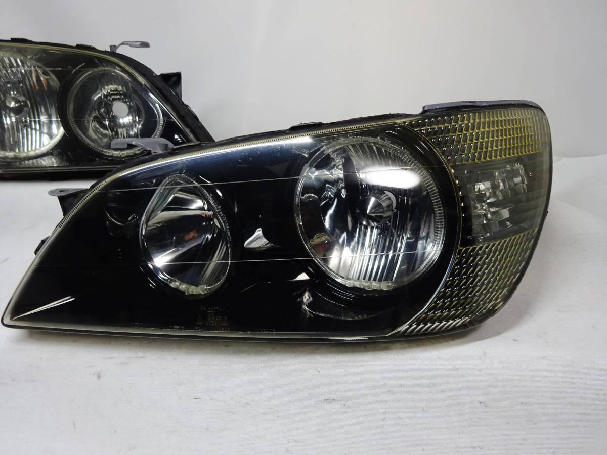 希少 ブラック アルテッツァ GXE10W GEX10 前期 LED イカリング ヘッド
