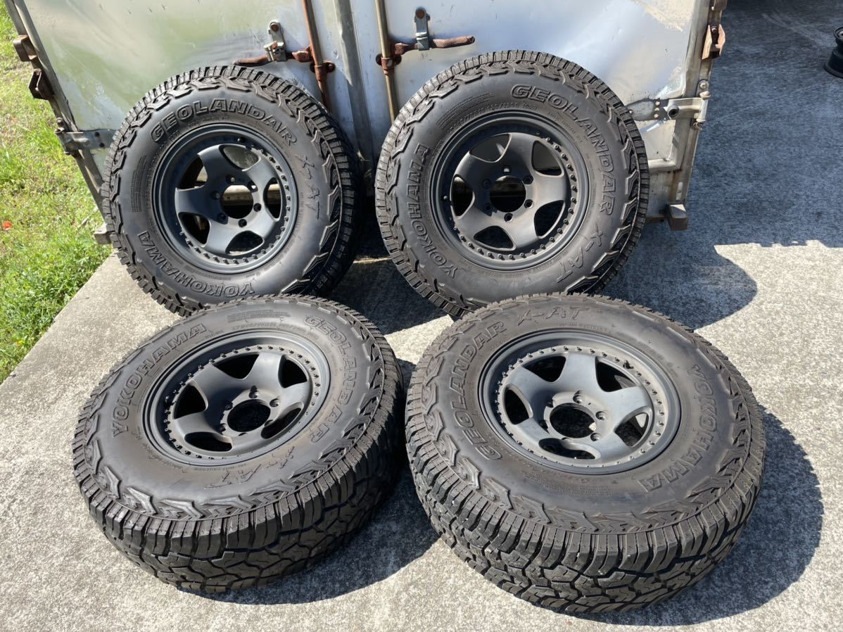 ランクル80 取り外し ホイールセット ジオランダー X-AT ヨコハマ 265 