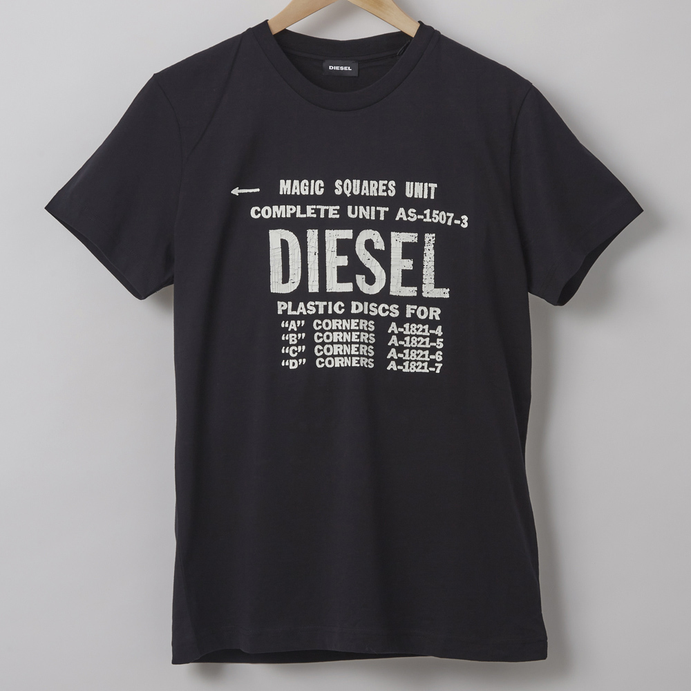 XL/【即決】新品 DIESEL ディーゼル ロゴ Tシャツ DIEGO-B6 メンズ レディース ブランド カットソー ブラック