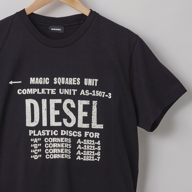 XL/【即決】新品 DIESEL ディーゼル ロゴ Tシャツ DIEGO-B6 メンズ レディース ブランド カットソー ブラック