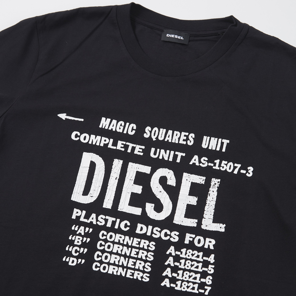 XL/【即決】新品 DIESEL ディーゼル ロゴ Tシャツ DIEGO-B6 メンズ レディース ブランド カットソー ブラック