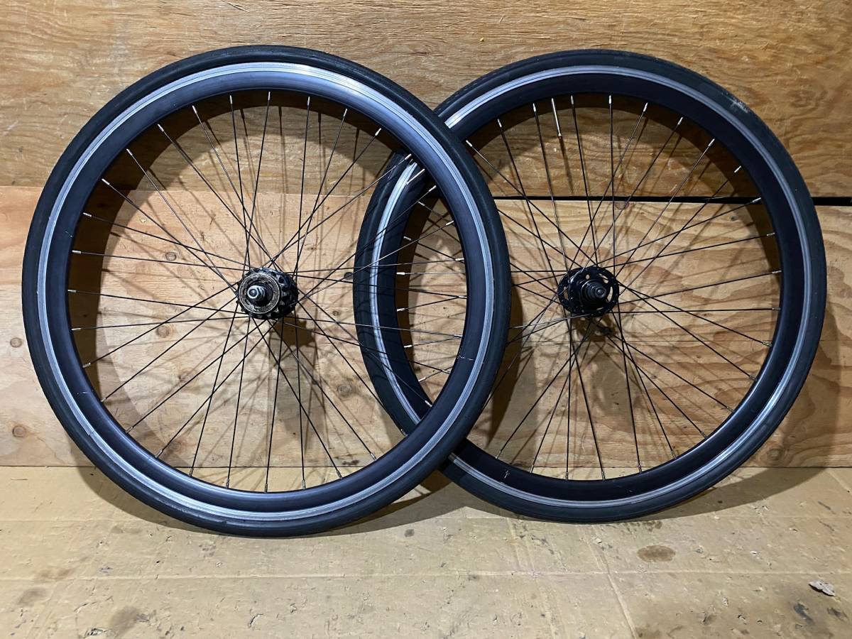 ピストバイク 80mmカーボンホイール フロントリアセット ピスト