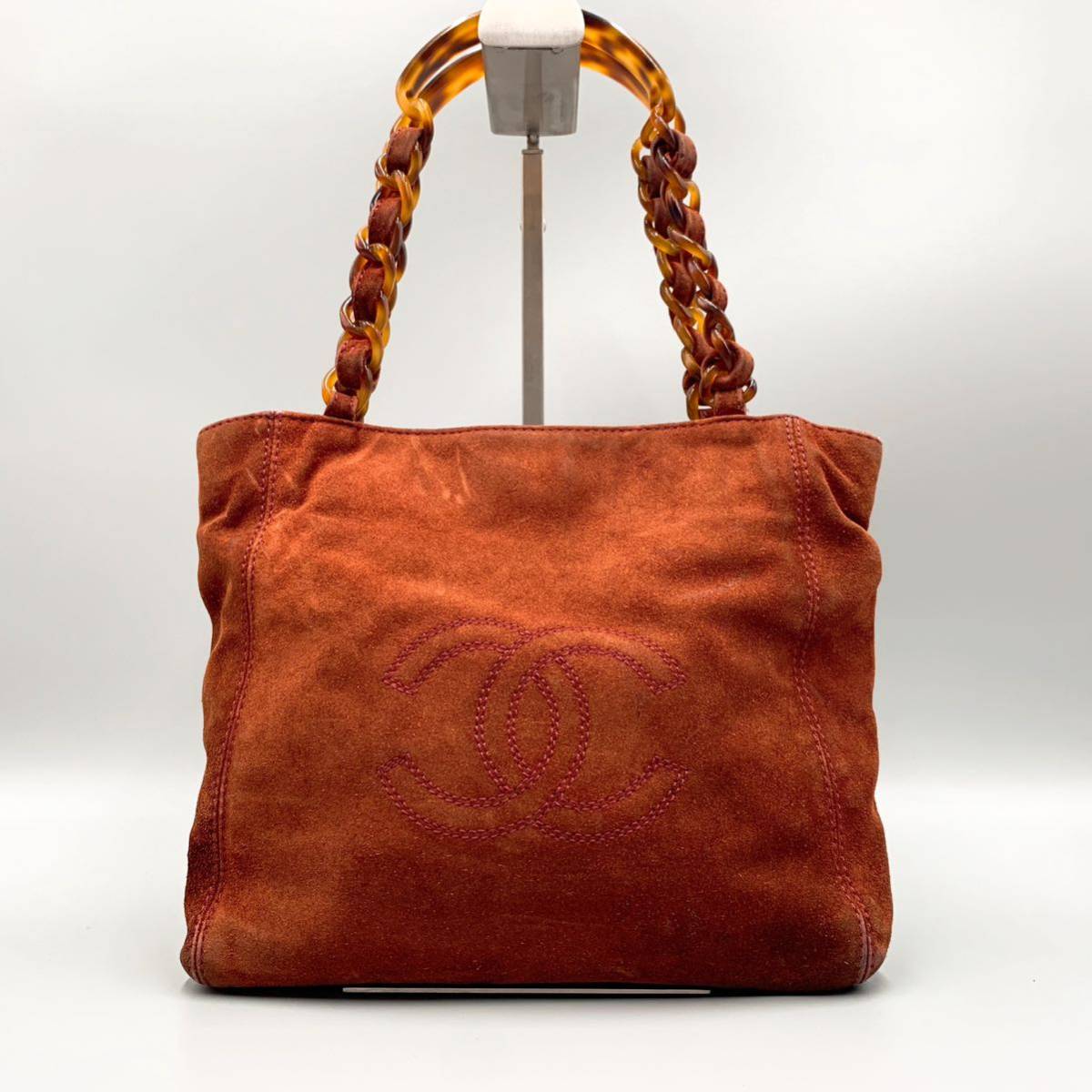 美品》CHANEL シャネル べっ甲 鼈甲 トートバッグ ハンドバッグ