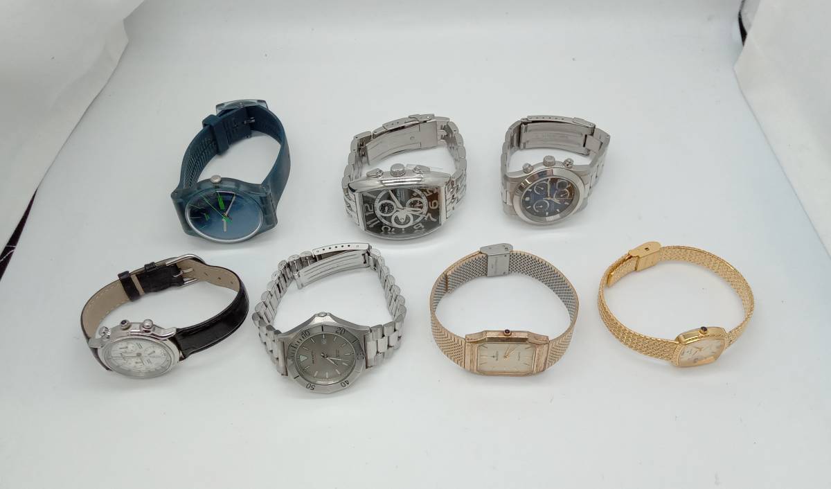 【ジャンク】 腕時計 まとめ売り 7点セット ファッションウォッチ クォーツ 不動 メンズ レディース アナログ