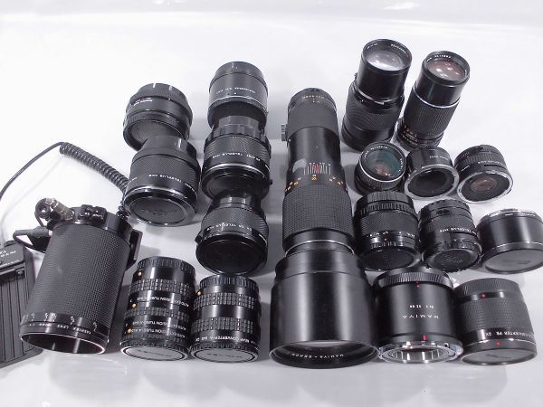 田*中様 カメラ　レンズ　コンデジ まとめ売り　7-6 ☆中判カメラ用レンズなど☆MAMIYA/YASHICA/Kenko/ZENZA BRONICA/ 等 計:19