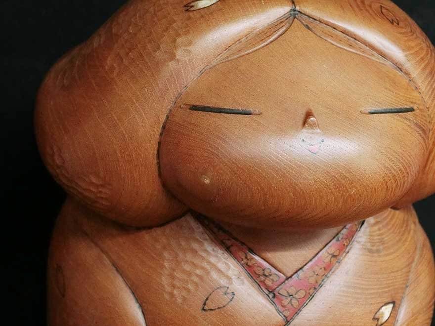創作こけし 竜雄創作 女の子 - 川*ジ様 加藤竜雄作 童 おかっぱ こけし