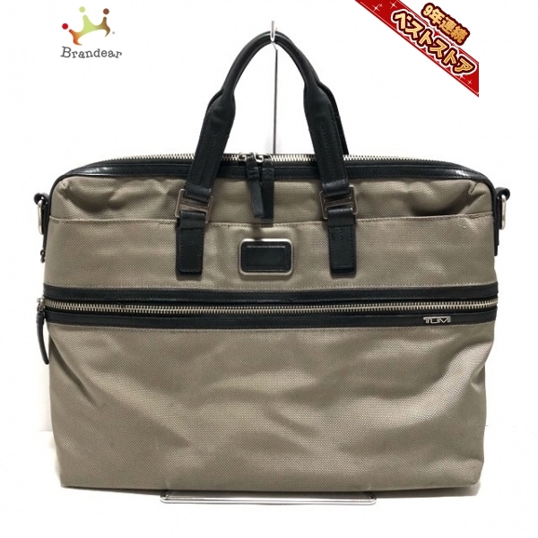 トゥミ TUMI ビジネスバッグ 22612BRHE - TUMIナイロン×レザー グレーベージュ×黒 本体ロックなし バッグ