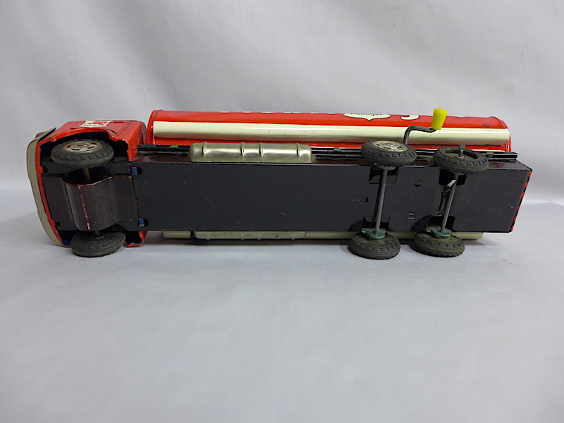 古いブリキの自動車 タンクローリー『Mobil gas』ハヤシ製作所製