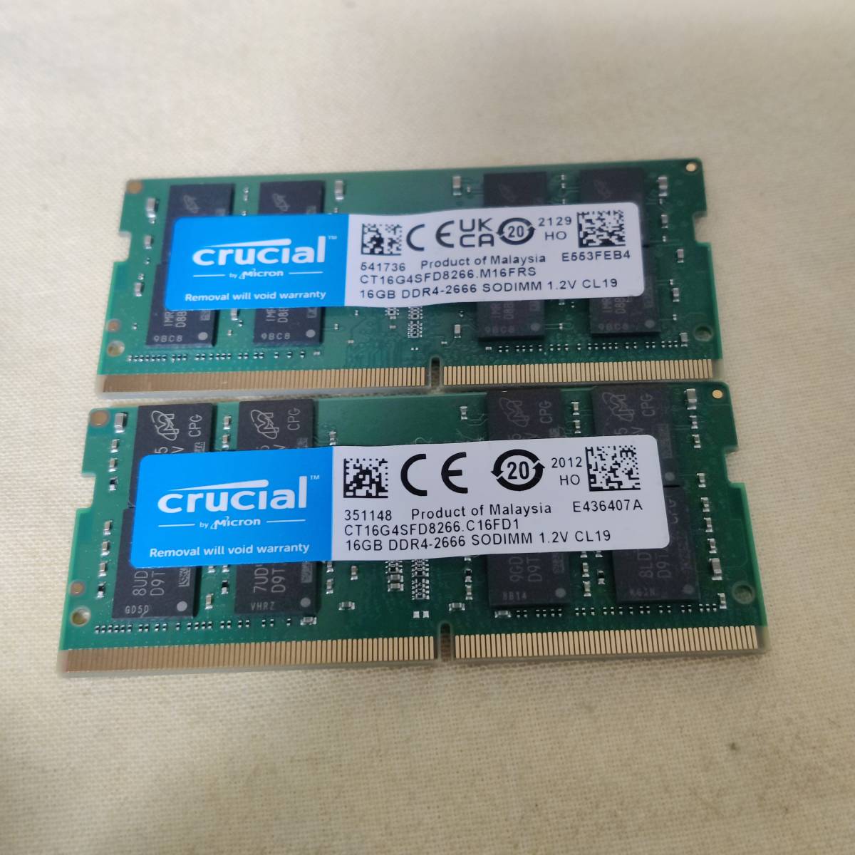 21 Micron ディスクトップ用 16GB PC4-2666V 3枚セット 動作OK DDR4