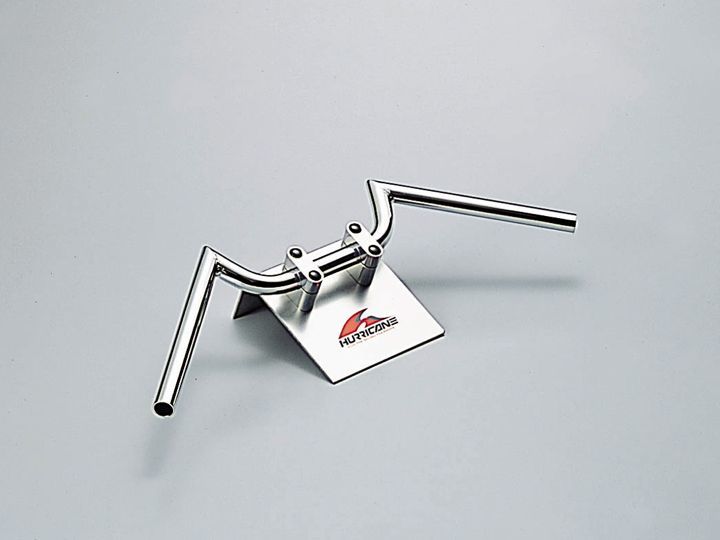 ハリケーン HB0016C-01 ハンドル ミニスワロー クロームメッキ 外径φ22，2mm 内径φ18mm 全高35mm 全巾565mm ハンドル