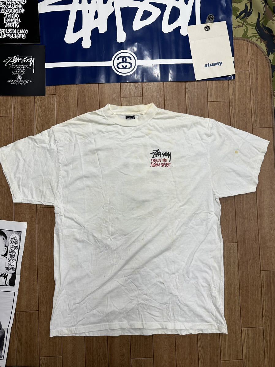 80s OLD STUSSY World tour Tシャツ ホワイト L 【公式通販】