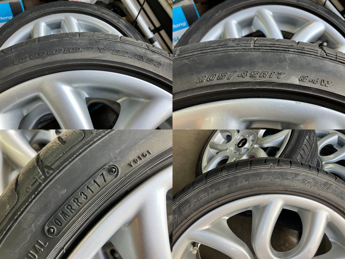 BMW MINI 純正 17インチ 4本 7J X 17 +48 PCD100 4穴 205/45R17 ミニ 