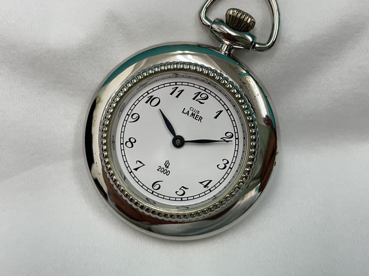 クラブ ラメール/CLUB LA MER 2000 2針 クオーツ 懐中時計 銀時計  