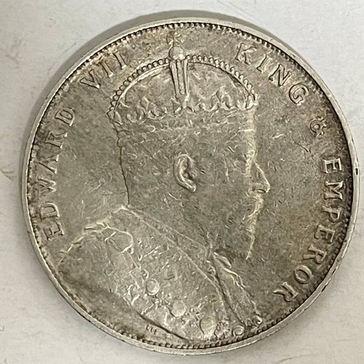 1904年海峡植民地　1ドル銀貨　美品 1ドル 海峡植民地、エドワード7世の1ドル銀貨、1904年 - アンティーク