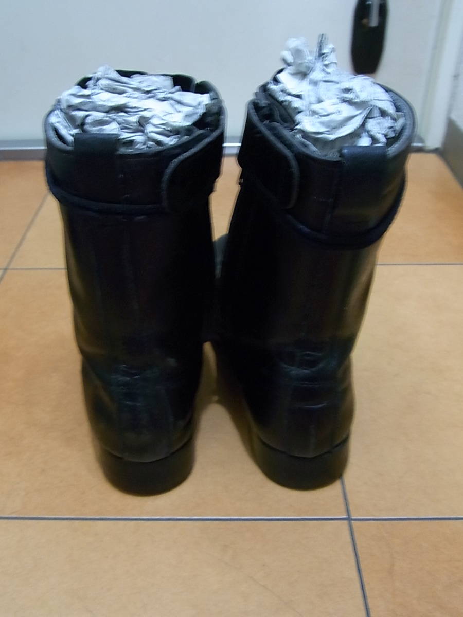 警察 出動用 半長靴・警備靴 ブーツ 25㎝ 3E FUJI SHOES 中古品 送料