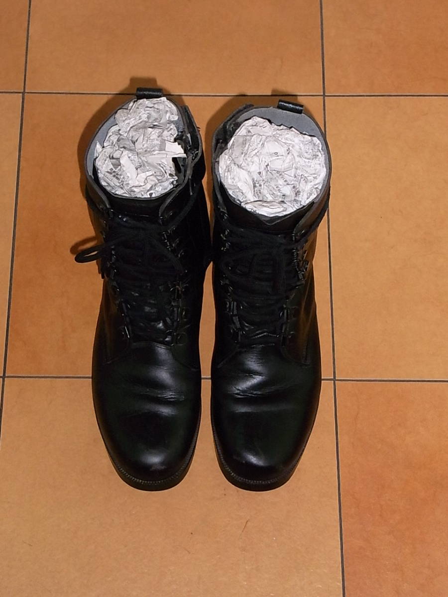 警察 出動用 半長靴・警備靴 ブーツ 25㎝ 3E FUJI SHOES 中古品 送料