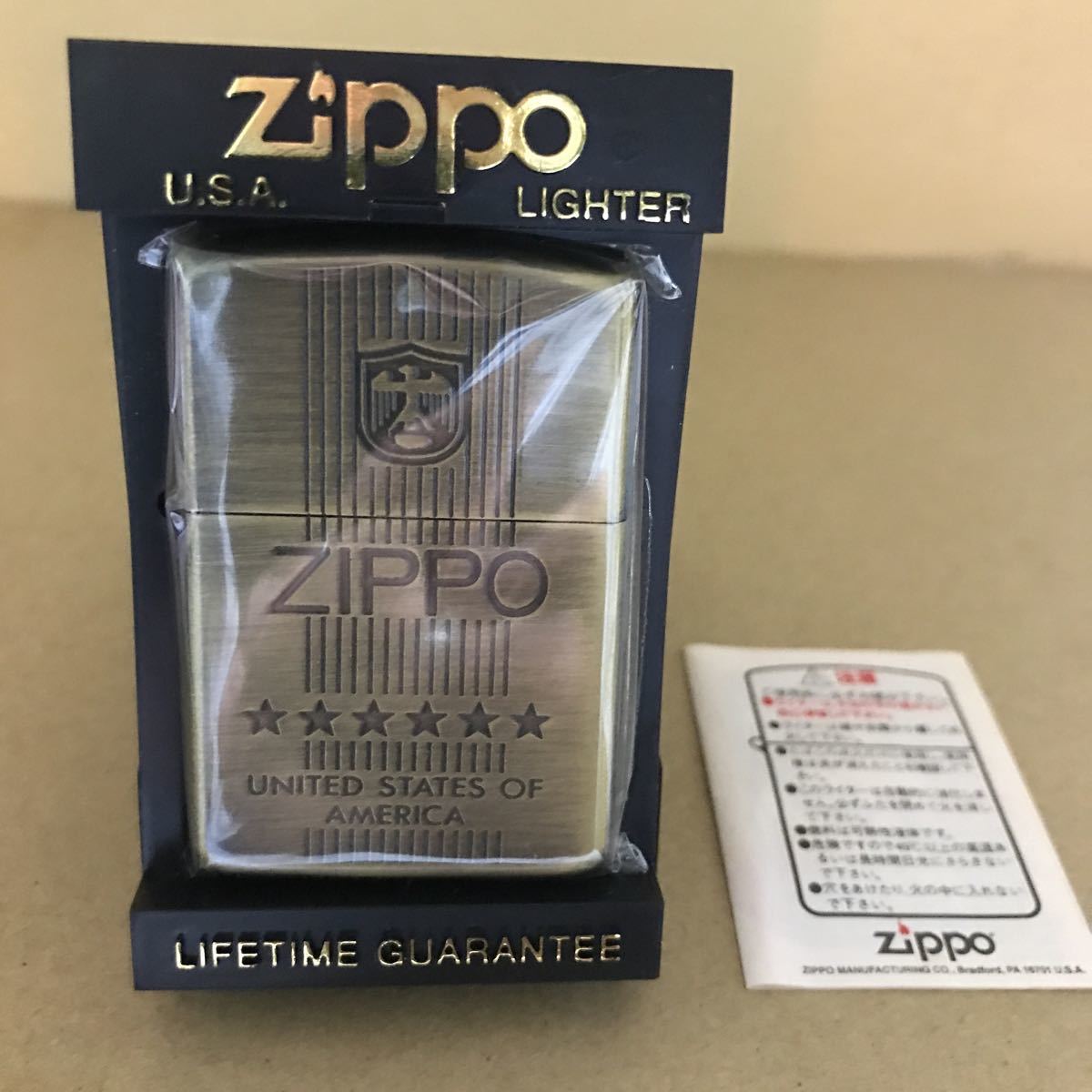 品質保証，豊富な 保管品 1995年製造 ZIPPOロゴ アンティークブラス仕上げ UNITED STATES OF AMERICA BRADFORD.PA MADE IN USA(その他)｜売買されたオークション情報、yahooの商品情報をアーカイブ公開 - オークファン Zippo