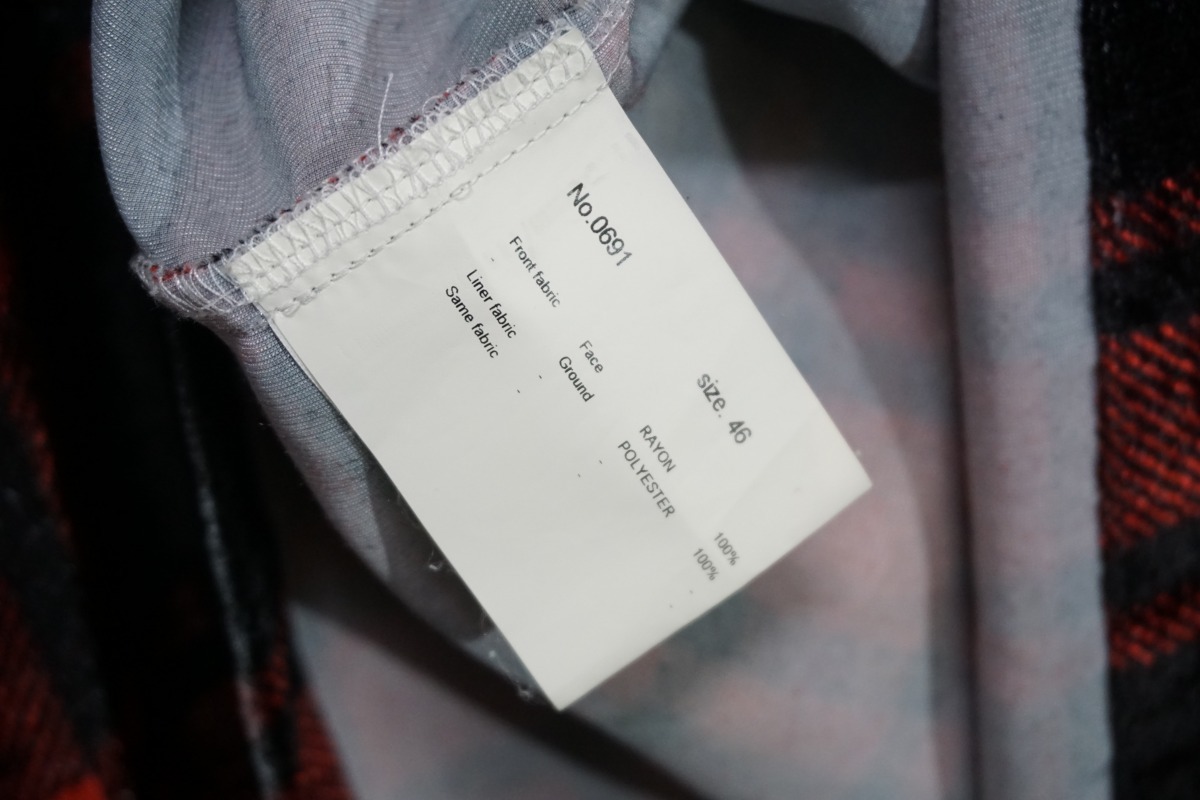 17AW NEON SIGN ネオンサイン VELVET BUFFALO CHECK SHIRTS 長袖 