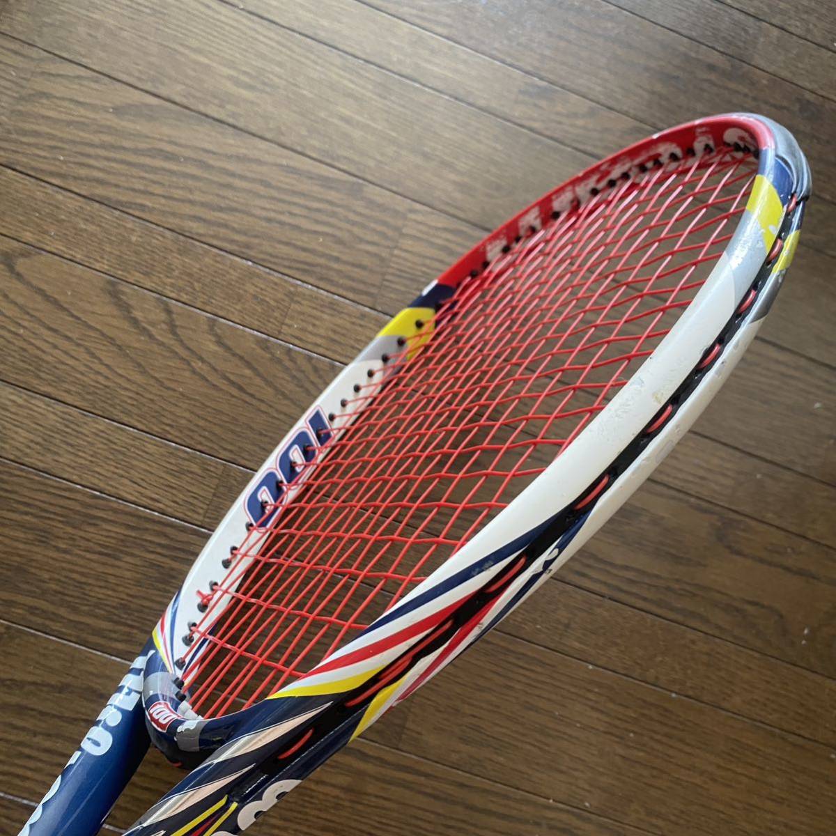 Wilson Steam 100 BLX テニスラケットウィルソンTennis Racket赤、白