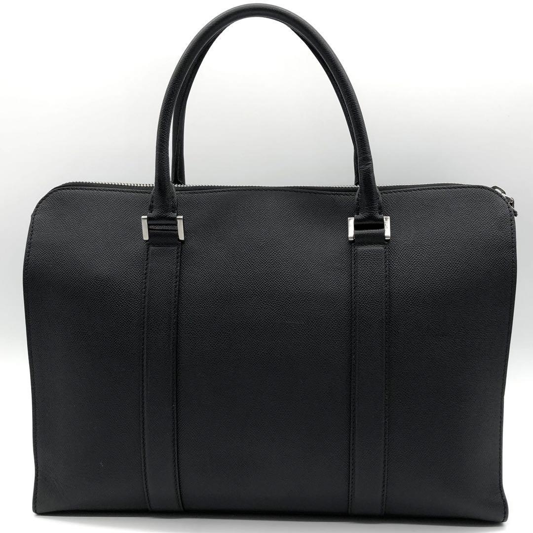 1円〜 BVLGARI ブルガリ ビジネスバッグ ブルガリマン レザー 黒