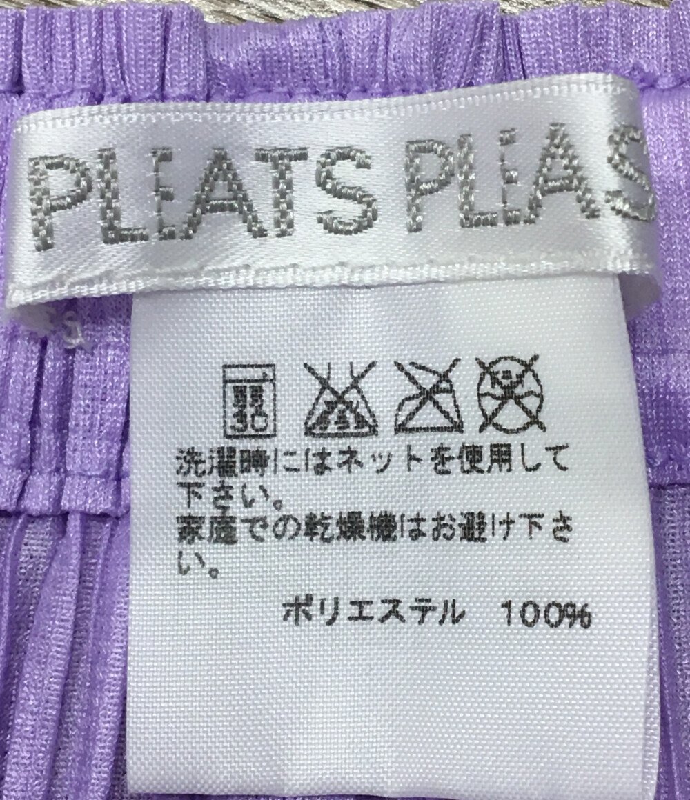 美品 プリーツプリーズ プリーツクロップドパンツ レディース 2 M PLEATS PLEASE [0703]
