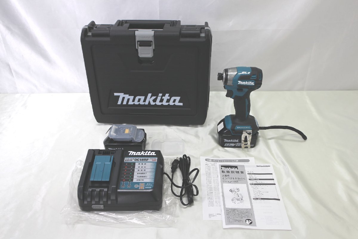 未使用品＞makita/マキタ 充電式インパクトドライバ TD173DRGX ブルー 