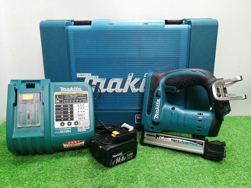 中古 makita マキタ 14.4V 肩幅 10mm 充電式 タッカ ST120DRF