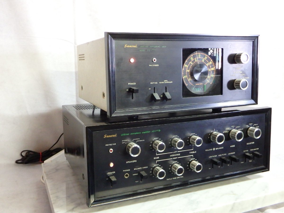 ○K【ジャンク】Sansui サンスイ AU-777D プリメインアンプ TU-777付