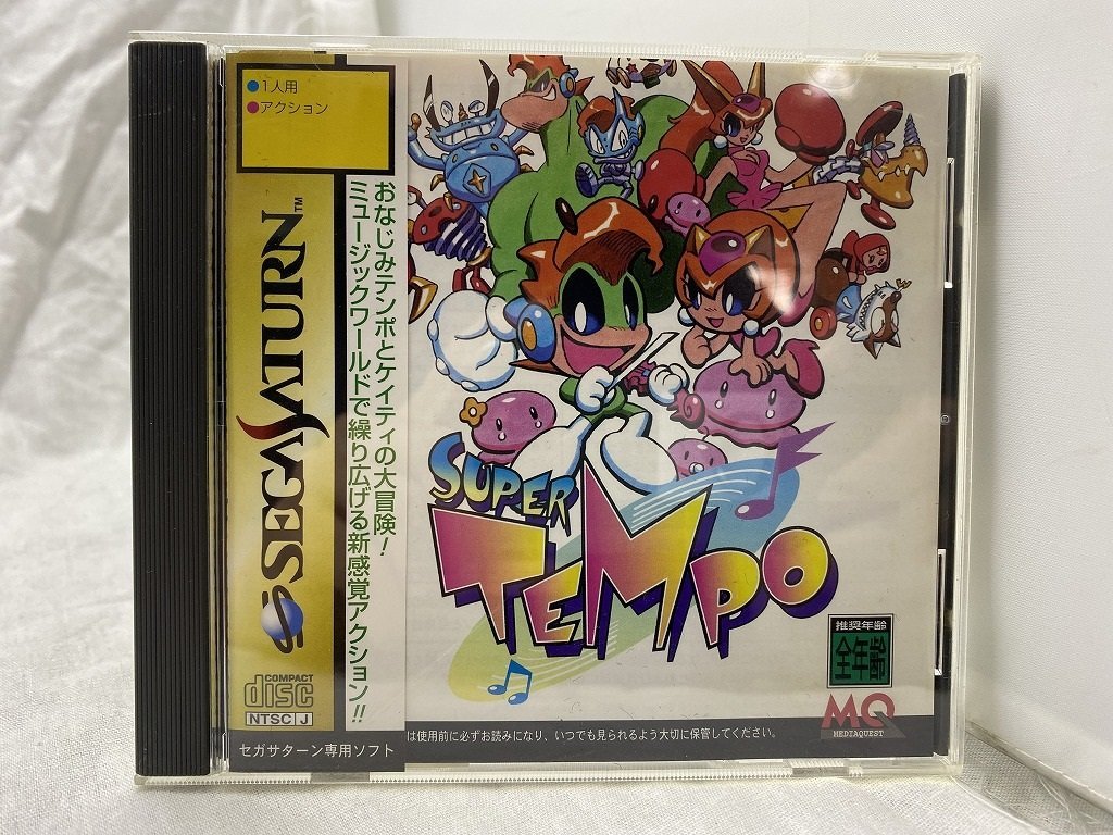 低価，送料無料 超綺麗 SEGA SATURN セガサターン SUPER TEMPO スーパーテンポ アクション ケース 取説 はがき付属 激レアゲーム コレクション品 SH-16(アクション)｜売買されたオークション情報、yahooの商品情報を サターン