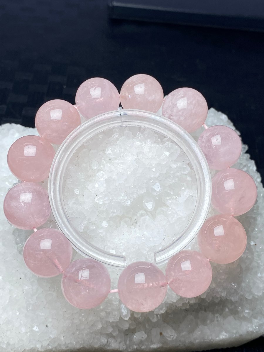 1003J1032 天然美品★【20Aピンクモルガナイト】★ブレス 16-17mm（新品）