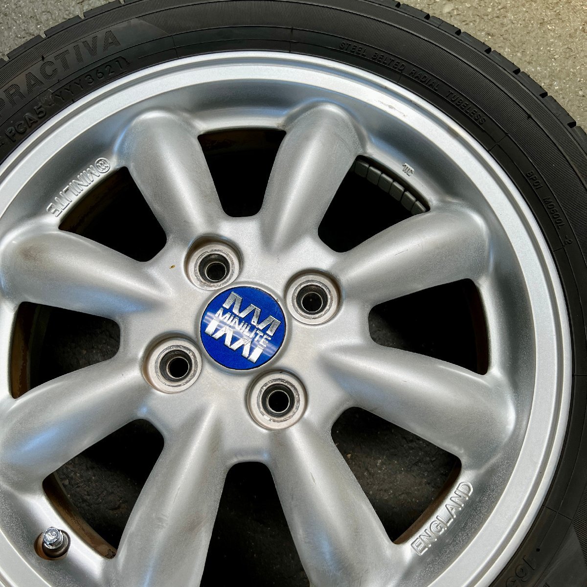 タイヤ付き純正ホイール4本セット ミラジーノ L650S MINILITE(ミニ 