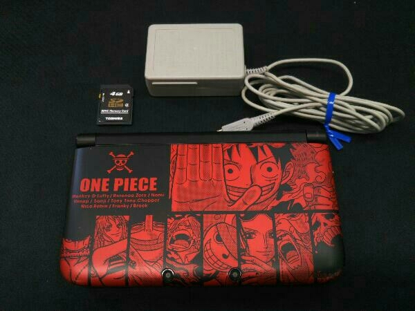 【動作確認・初期化済み】NINTENDO 3DS LL ワンピース アダプター ONEPIECE アンリミテッドワールドR ルフィ レッドVer 本体