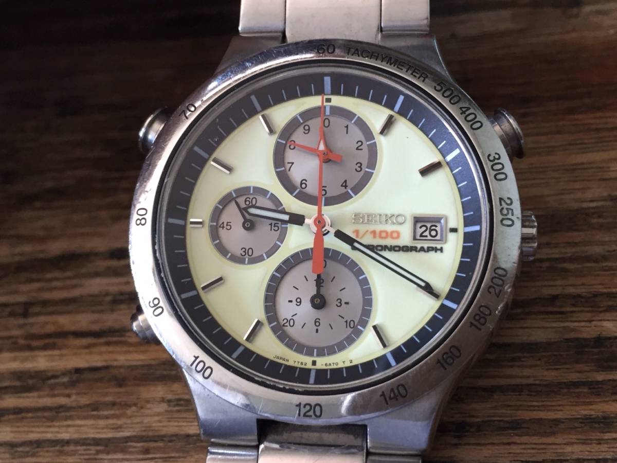 レア SEIKO 7T52-6A20 セイコー スピードマスター クロノグラフ 腕時計 