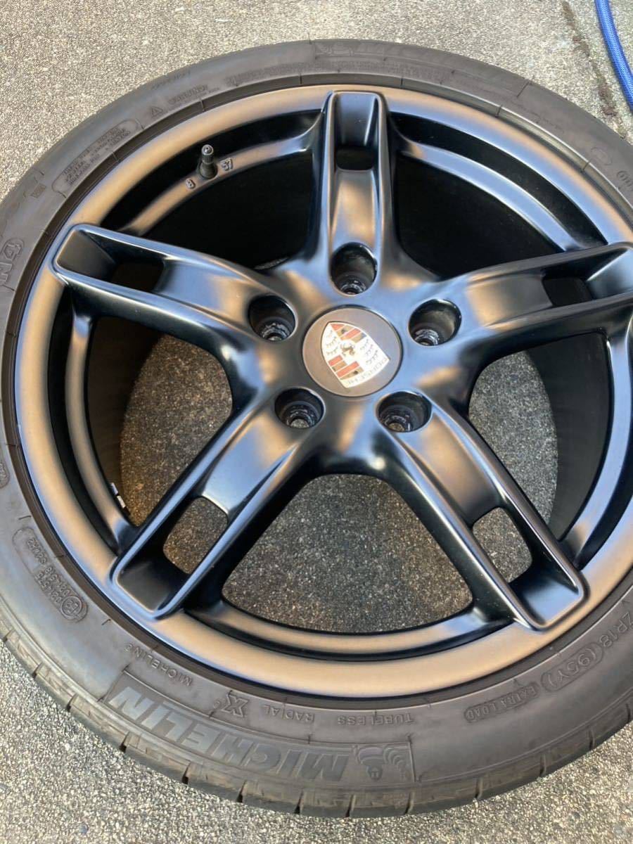 【新品，安い】 ポルシェ PORSCHE 純正 ホイール ケイマン 987 他 8J+57 9J +43 5穴 18インチ ミシュラン pilot sport n4 235/40ZR18 265/40ZR18(ラジアルタイヤ)｜売買されたオークション情報、yahooの商品情報をアーカイブ公開 5穴