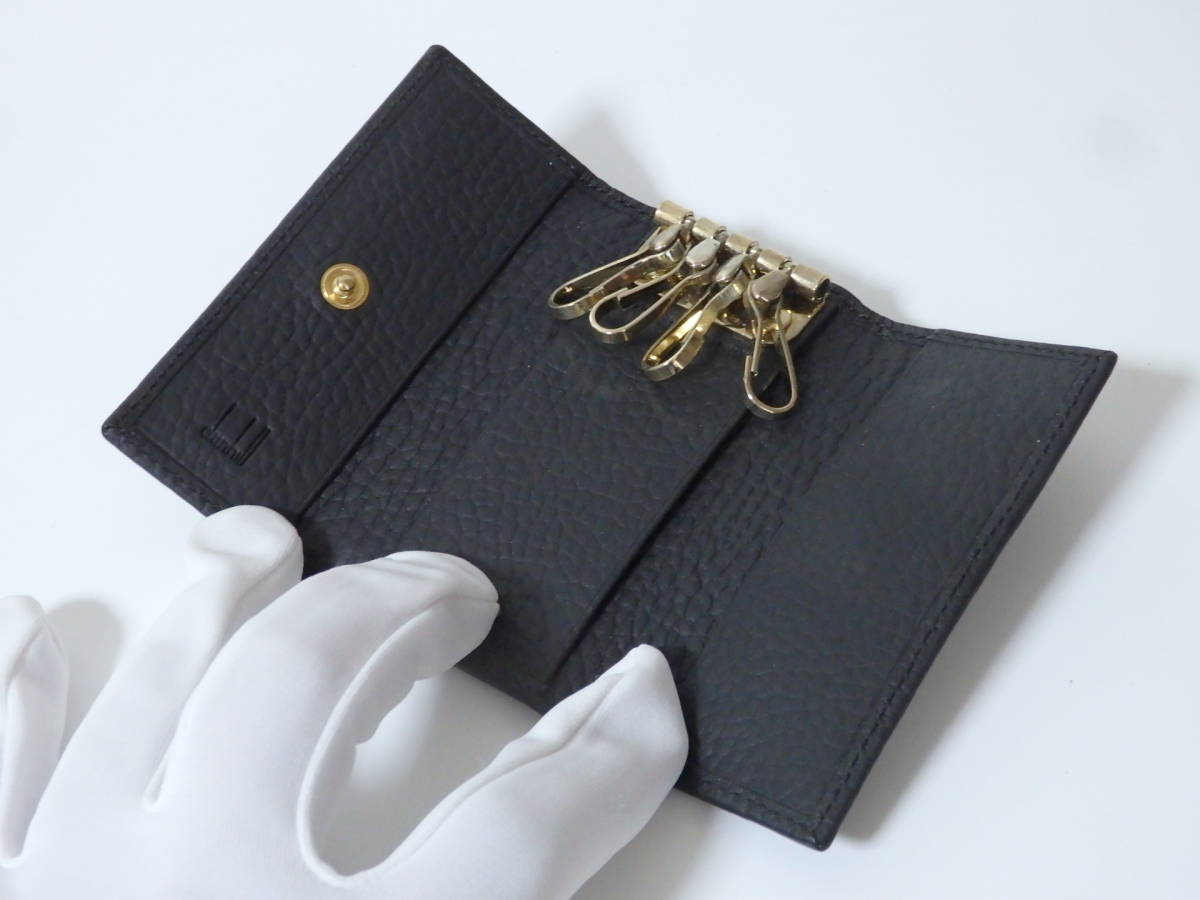 新品未使用 ダンヒル 4連 キーケース 高級スムースカーフレザー 本物 良品 dunhill ダンヒル キーケース 4連 レザー 箱付き＞5.16.2