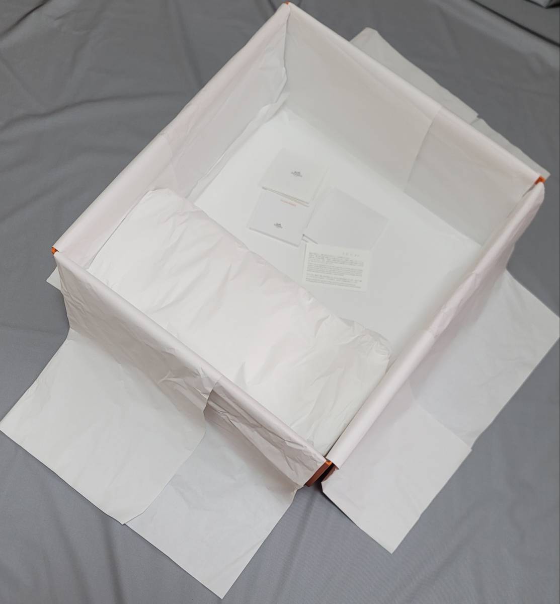 未使用 42×34 HERMES ヘリンボーン バッグ 保存袋 ロゴ 巾着 ポーチ