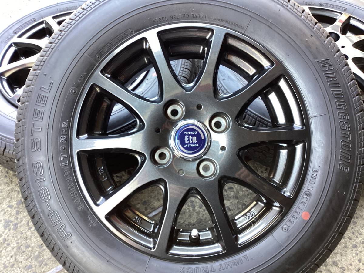 M6090 TIRADO Eta 未使用 13インチアルミ＆145R13 8PR 新同 夏タイヤ 4 