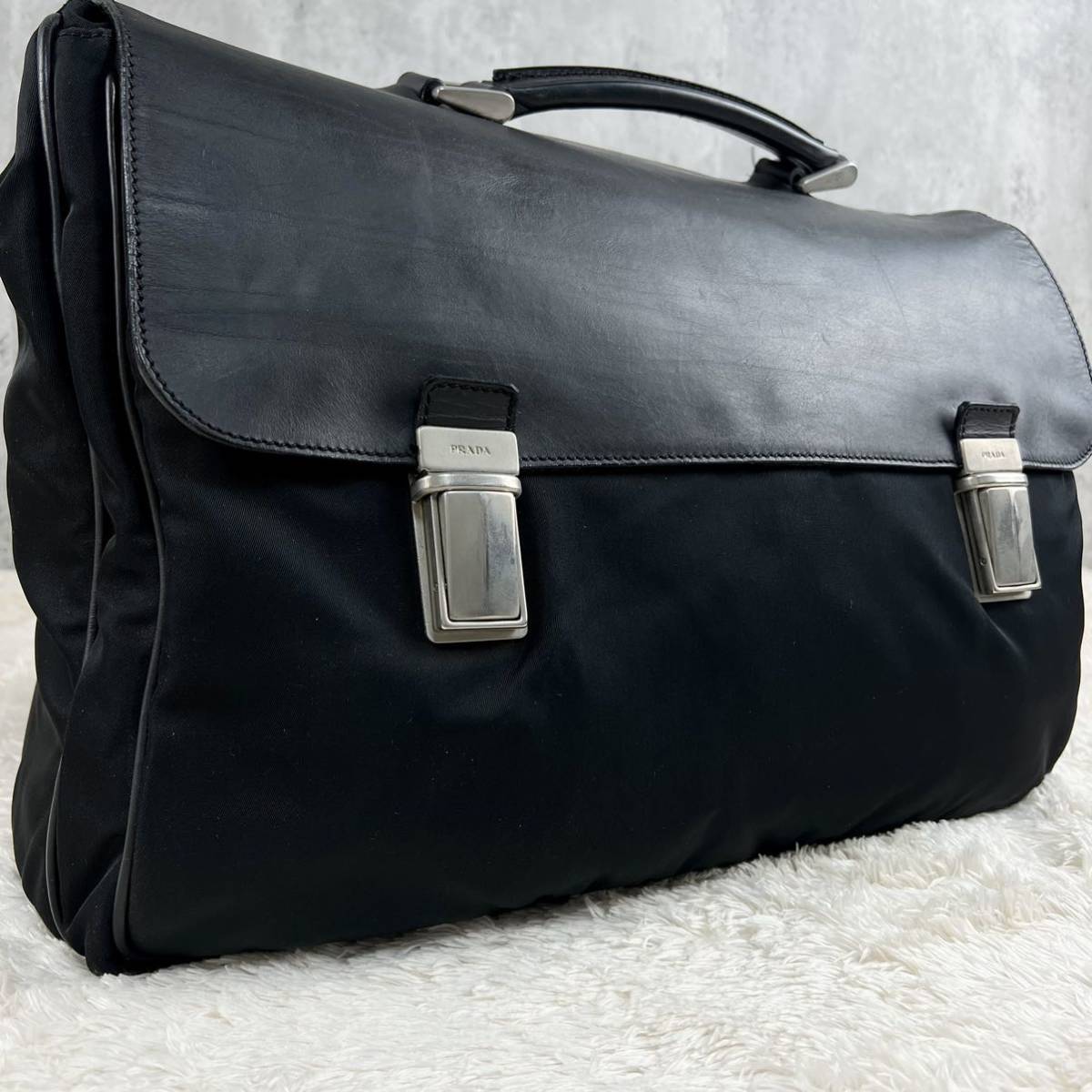 1円〜【美麗品 高級】PRADA プラダ ビジネスバッグ ブリーフケース 