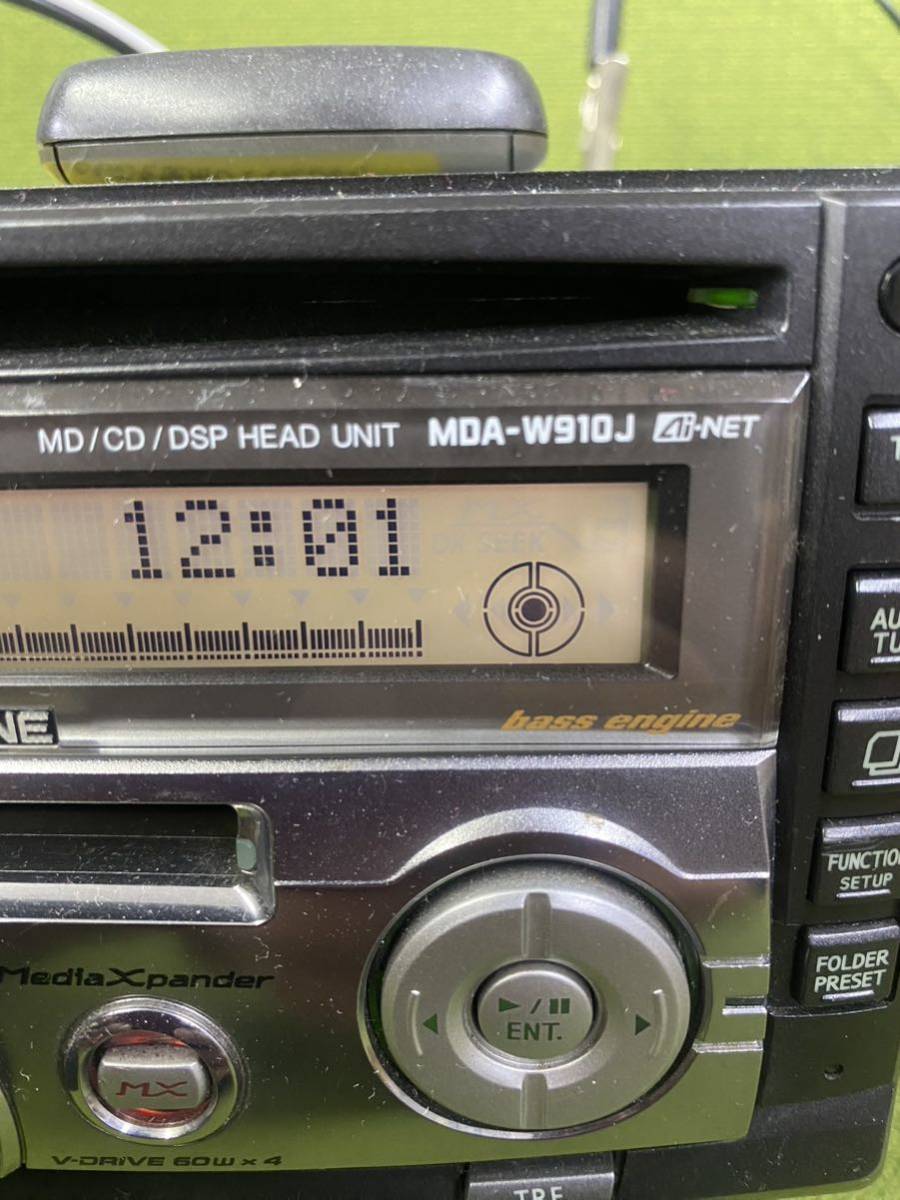 A-1 ALPINE アルパイン MDA-W910J CD MD プレイヤー 2DIN デッキ 動作 