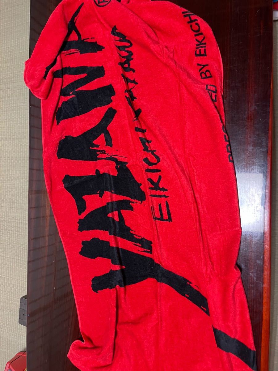 矢沢永吉 バスタオル 赤 矢沢永吉 YAZAWA バスタオル 大きなロゴタオル