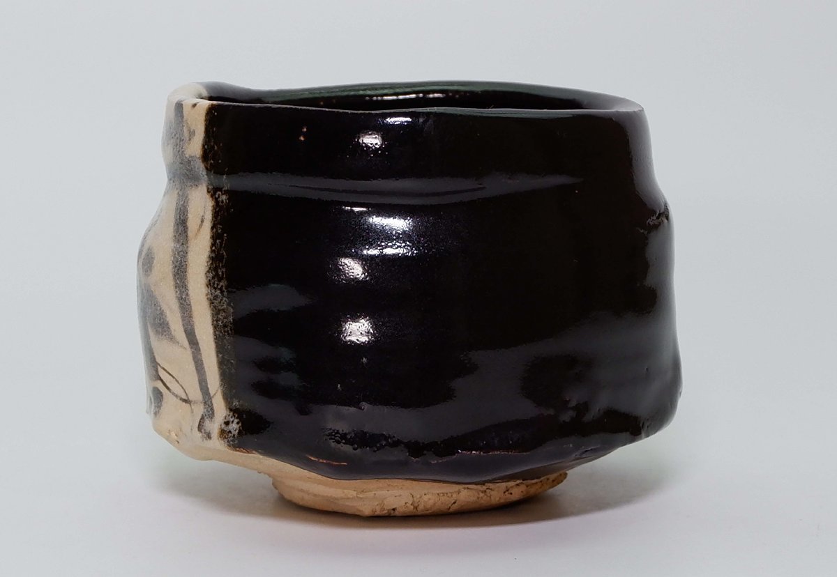 MKA】 人間国宝 加藤卓男 黒織部茶碗 希少作品 岐阜 茶道具 真作保証