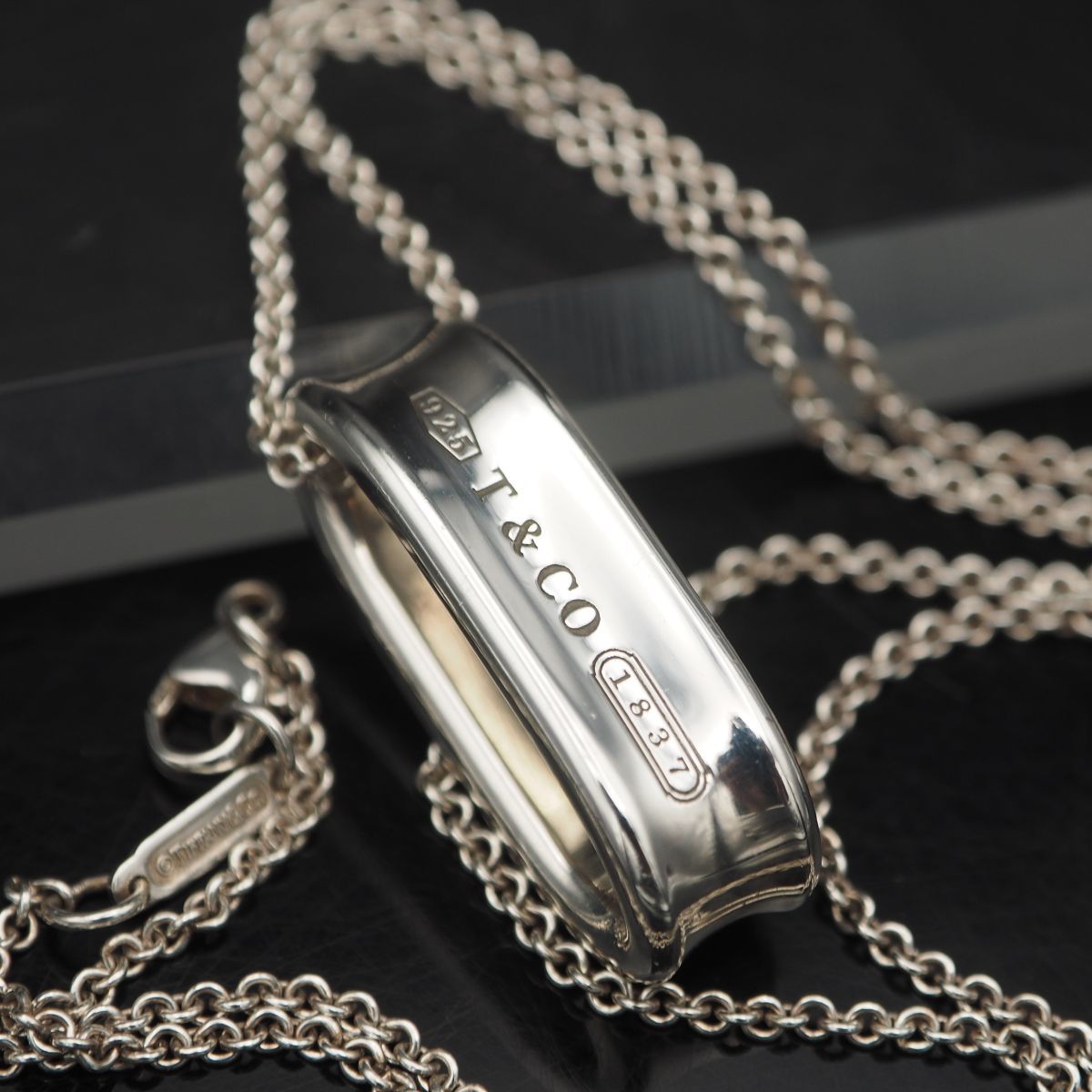 Y306 1円 ティファニー 1837 925刻印 ループ クッション シルバー