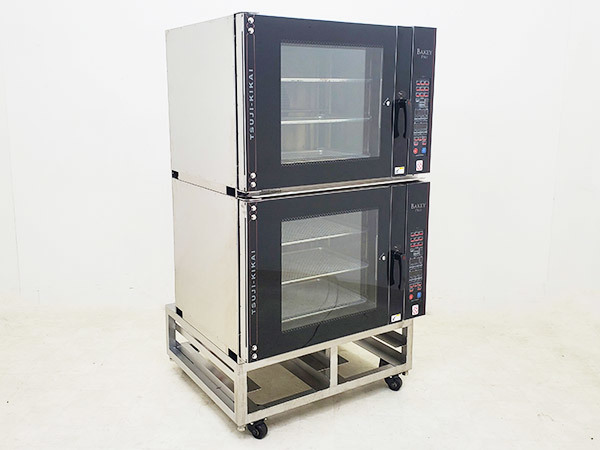 D9503 2021年製 ツジキカイ スチームコンベクションオーブン BAKEY PRO/ベイキープロ BX-5×2台/架台付/製パン 洋菓子